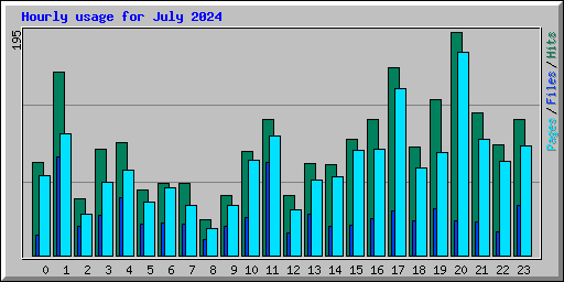 Hourly usage for July 2024