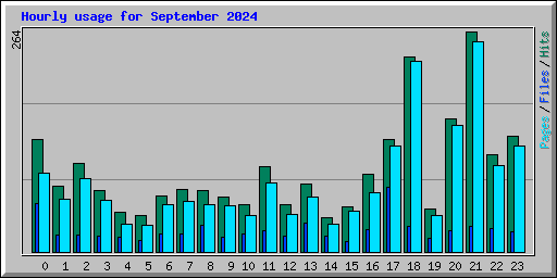 Hourly usage for September 2024